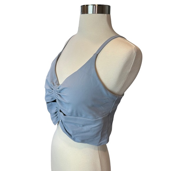 Athleta Cinch Longline Bra Womens Athletic Yoga Stretch Blue Extra Large - Picture 9 of 12